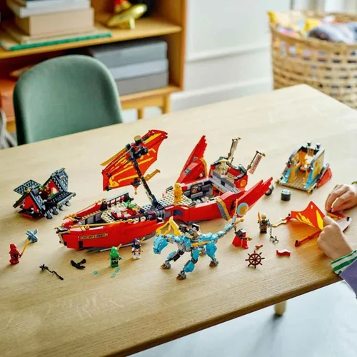 Vista 8 de LEGO Ninjago 71797 - Bloques de juguete de recompensa aérea de acorazado, regalo, ninja, zanahoria, vehículo, nori, niños, 9 años en adelante