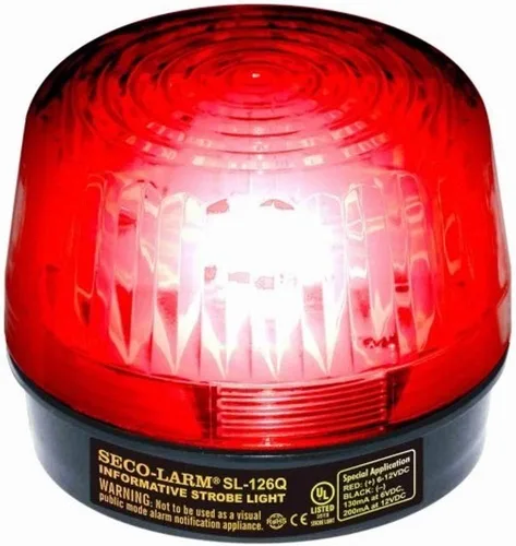 Vista 2 de Seco-Larm SL-126Q/R - Luz estroboscópica roja (juego de 2); para uso de 6 a 12 voltios; para requisitos generales de señalización informativos