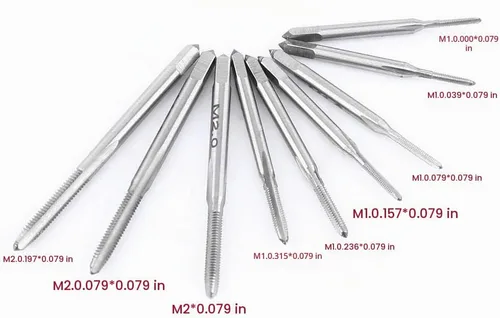 Vista 3 de Walfront Juego de 30 piezas de troqueles de grifo métrico, roscado de tornillo, kit de herramientas manuales con llave ajustable M1 M1.1 M1.2 M1.4