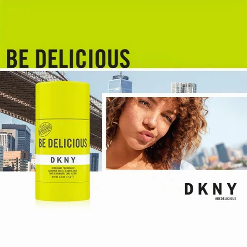 Vista 4 de DKNY Be Delicious - Desodorante en barra sin aluminio de 2.6 onzas