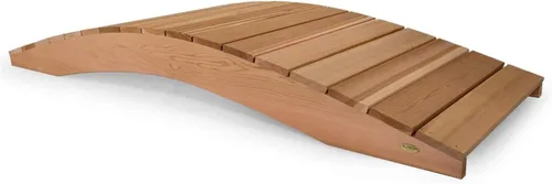 Vista 17 de All Things Cedar Puente de madera, pasarela de jardín al aire libre para estanques de patio trasero, 3 pies, natural
