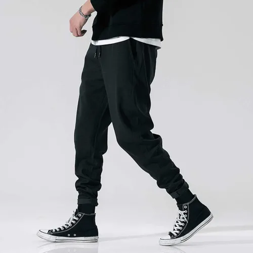 Vista 3 de Alalaso - Pantalones de chándal para hombre estilo casual en colores sólidos básicos y tejido de sarga elástica con bolsillo