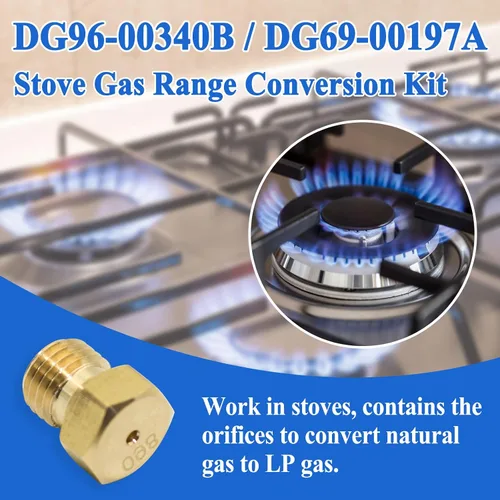 Vista 3 de DG96-00340B/DG69-00197A Kit de conversión de estufa de gas, pieza de reparación de estufa Pieza de reparación y reemplazo de estufas de gas, latón