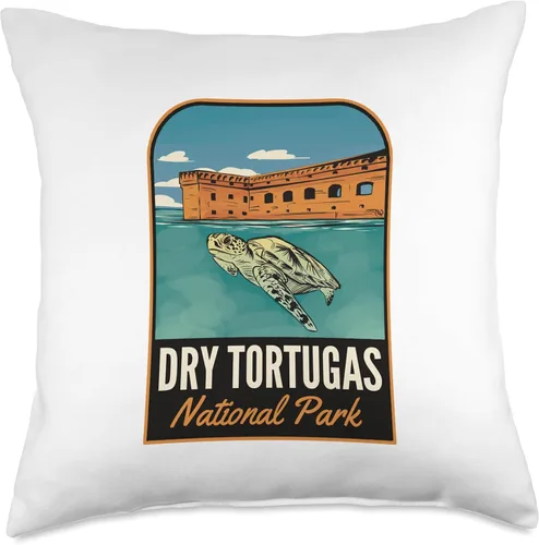 Vista 4 de Dry Tortugas National Park Merch Dry Tortugas National Park FL - Almohada de 16 x 16 pulgadas, multicolor