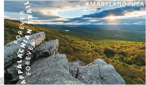 Vista 9 de The Appalachian Trail 2025 (hoja de 15) Sellos postales de correo de primera clase para siempre