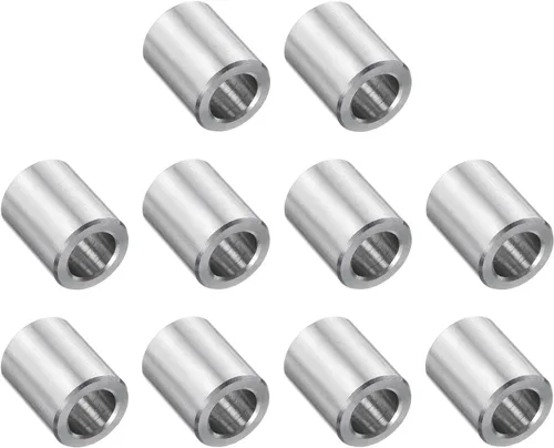 Vista 57 de uxcell 10 piezas de espaciador de acero inoxidable de 3/8" de diámetro interno x 3/4" de diámetro exterior x 1" de longitud, espaciador de rosca