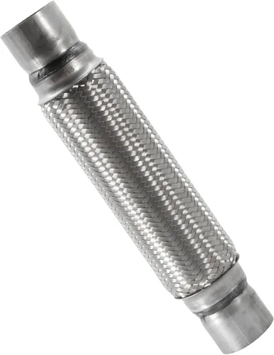 Vista 8 de Tubo Flexible de Entrada de Escape de 2.5 pulgadas, ID x 10 de Longitud Tubo Flexible, Acero Inoxidable Doble Trenza Resistente Tipo Universal Tubo