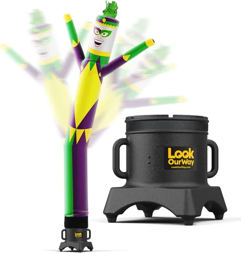 Vista 44 de LookOurWay Juego inflable de tubo para hombre de Halloween Air Dancers Inflable de monstruo loco de 20 pies con soplador de 12 pulgadas Monster