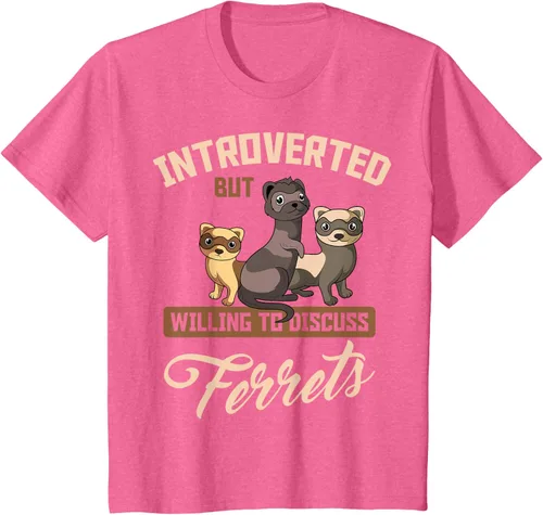 Vista 41 de Camiseta para amantes de los animales de los hurones, Negro, S
