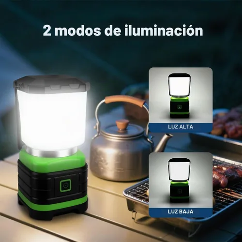 Vista 4 de EXTRASTAR Linterna de campamento, linternas para cortes de energía, 2 modos de flash, 260 lúmenes máximos, equipo de campamento alimentado por