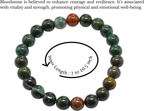 Vista 632 de Amazing Gemstone Crystal Bracelet for Women Men's Gifts - Protection Healing Crystal Bracelet - 8mm Gemstone Beaded Stretchable Bracelet Pulseras