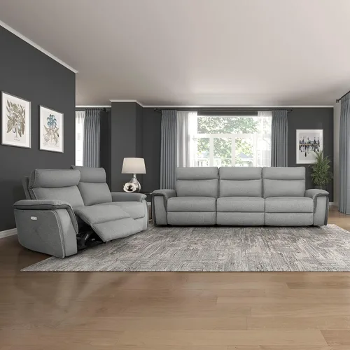Vista 13 de Lexicon Raelynn Power - Sofá reclinable doble, color marrón oscuro
