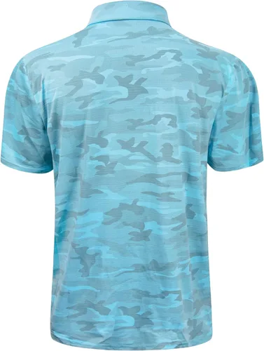 Vista 164 de TAPULCO Camisetas tipo polo de secado rápido para hombre, diseño de camuflaje, atléticas, ligeras, transpirables, casuales, para golf