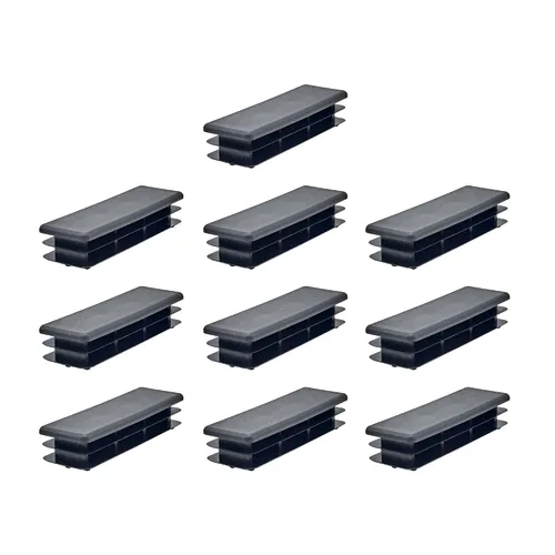 Vista 11 de Outwater Tapones rectangulares de plástico de 1-1/2 x 3 pulgadas para tubos, tapón de acabado para silla de tubo rectangular, protector de suelo, se