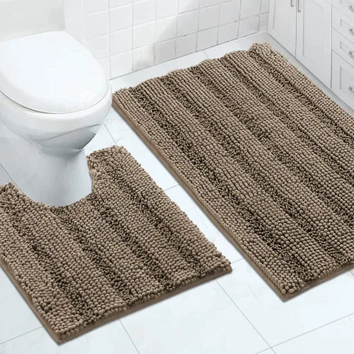 Vista 54 de Turquoize Alfombra de baño de chenilla de lujo para baño, extra absorbente, alfombra de ducha de microfibra antideslizante para baño, alfombra Aqua