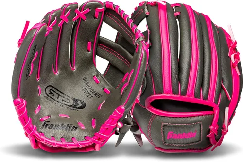 Vista 2 de Franklin Sports Guantes de béisbol para niños, guantes de teeball RTP para jóvenes + juego de pelotas, guantes de teeball para niños y niñas, niños
