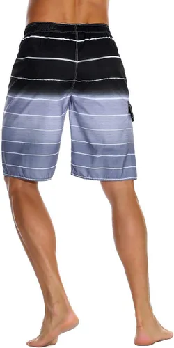 Vista 3 de unitop Bañador para hombre de secado rápido de verano a rayas con forro