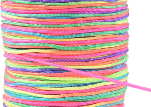Vista 77 de KONMAY 1 rollo de cuerda de nailon de 150 yardas, trenzado de 0.016 in de nailon Shamballa Macramé/cordón de cuentas, cordón de nudo chino, cuerda