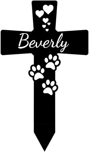 Vista 15 de Marcadores de tumbas para mascotas, marcadores conmemorativos para mascotas, placas de lápidas de metal para jardín, regalos personalizados