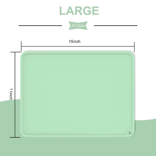 Vista 7 de Manteles individuales de silicona para niños, manteles individuales de silicona antideslizantes para niños, manteles individuales portátiles