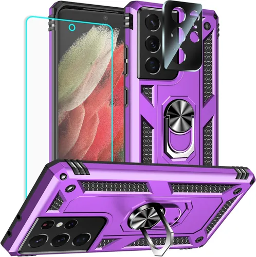 Vista 14 de Yiakeng Funda para Samsung Galaxy S8, Samsung S8, funda protectora de grado militar con anillo para Samsung Galaxy S8 (verde militar)