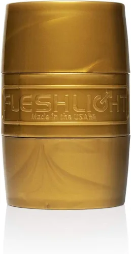 Vista 5 de Fleshlight Quickshot Textura de unidad de entrenamiento de resistencia Juguete sexual para parejas en caja dorada Aberturas de vagina y glúteos