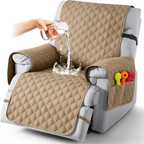 Vista 14 de TAOCOCO Fundas reclinables 100% impermeables, con correas para las piernas, funda de sofá reclinable reversible para silla reclinable, protector