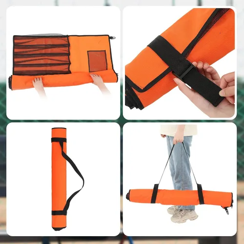 Vista 7 de Woanger Organizador para 15 jugadores y 12 bolsas colgantes para bate colgantes, bolsa colgante para casco de béisbol, soporte para bates de béisbol