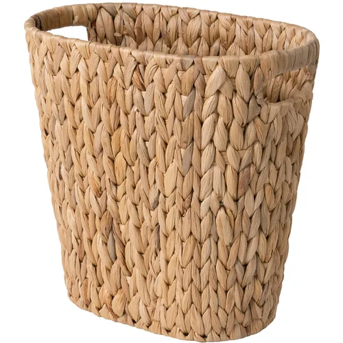 Vista 16 de StorageWorks Cubo de basura de mimbre, cesta de basura de mimbre para baño Marrón (Jacinto de agua)