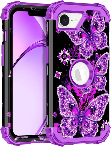 Vista 9 de Rancase Funda para iPhone 11, tres capas de alta resistencia a prueba de golpes, protección de plástico duro + funda protectora de goma de silicona