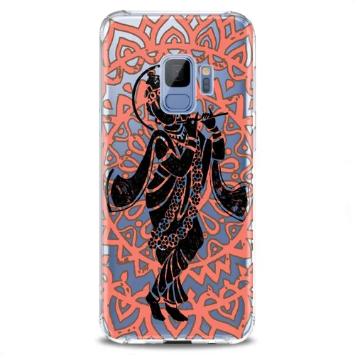 Vista 8 de Funda compatible con Samsung A91 A54 A52 A51 A50 A20 A11 A12 A13 A14 A03s A02s Dancing Krishna Soft Absolute God Design Hinduism Print Mantra Clear
