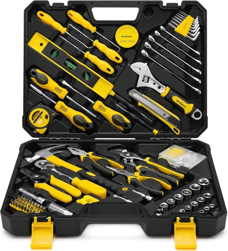 Vista 10 de Enventor Kit de Herramientas para el Hogar, Kit de Herramientas de Mano de 220 Piezas con Estuche de Almacenamiento de Caja de Herramientas, Juego