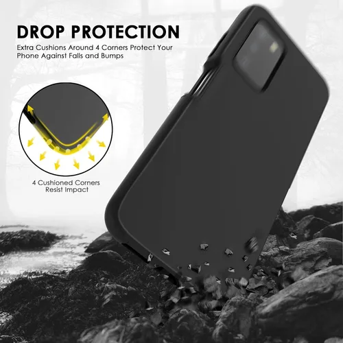 Vista 5 de para Samsung Galaxy A03s Funda de teléfono: Funda protectora híbrida de silicona delgada y a prueba de golpes - Funda celular duradera de TPU