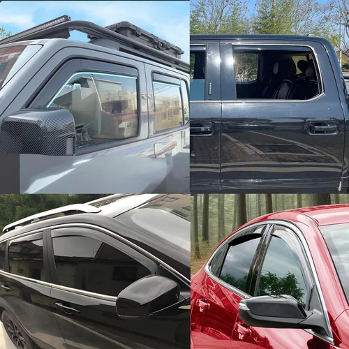 Vista 7 de inchannel - Visera de ventana compatible con Toyota 4Runner 2010-2024, protectores de lluvia, deflector de viento, humo, 4 piezas