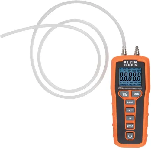 Vista 12 de Klein Tools 80142 Kit de detector de fugas de gas, detector de gas combustible, manómetro digital y comprobador de presión HVAC, doble puerto, 2