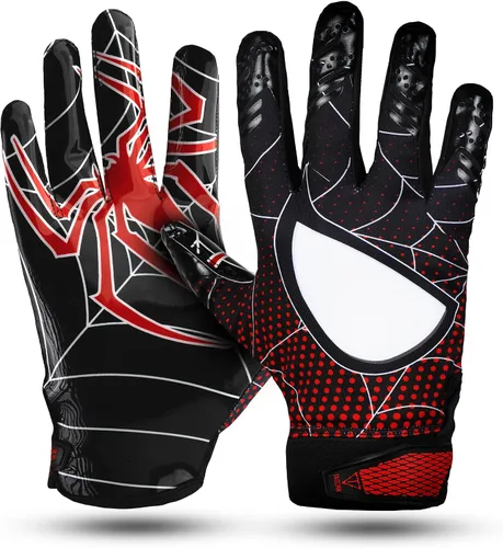 Vista 15 de TAQCHA Football Gloves - Tacky Grip, Skin Tight Adult Receiver Gloves - Youth Football Gloves Pro Elite Super Sticky Performance