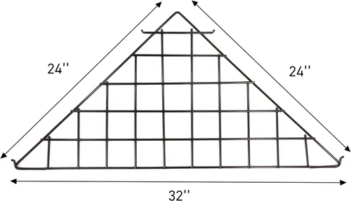 Vista 2 de SSWBasics Estante triangular de rejilla de alambre negro - Juego de 2