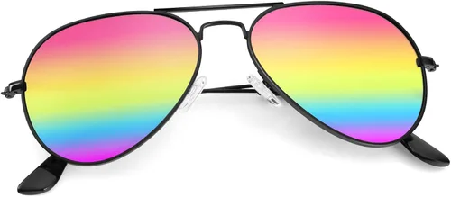 Vista 56 de KALIYADI Classic Aviator Sunglasses for Men Women Driving Sun glasses Polarized Lens UV Blocking Negro