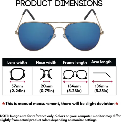 Vista 6 de Edge I-Wear - Paquete de 12 gafas de sol de aviador para hombre