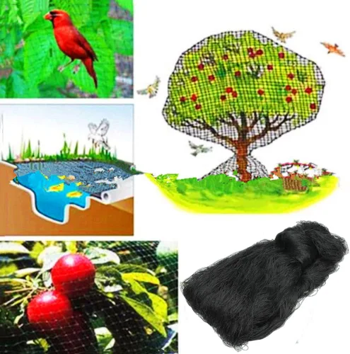 Vista 4 de Red de estanque de 25 x 49 pies, red para estanque para hojas, cubierta de estanque Koi, red de estanque Koi resistente, cubierta protectora