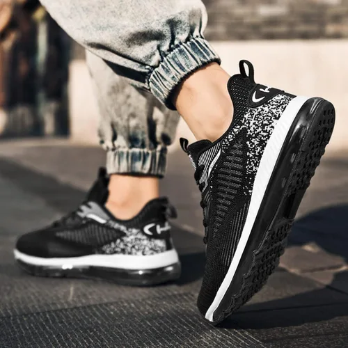 Vista 5 de GSIGUL Zapatillas de correr para hombre antideslizantes para gimnasio tenis caminar zapatos de entrenamiento ligeros