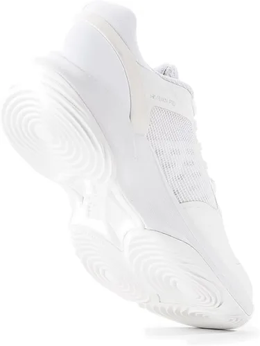 Vista 10 de WILSON Zapatos de pádel Hurakn Pro V2 para mujer, Blanco/Blanco/Plateado