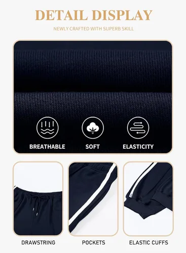 Vista 5 de Eytino Pantalones deportivos de talla grande para mujer, cintura alta, con cordón lateral, para entrenamiento, holgados, 1X-5X
