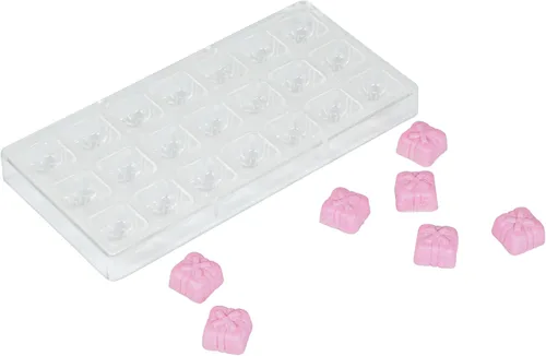 Vista 12 de Restaurantware Pastry Tek Molde para Barra de Chocolate de 10.8 x 5.3 Pulgadas 1 Molde de Chocolate Apto para Lavavajillas - 4 Cavidades Molde