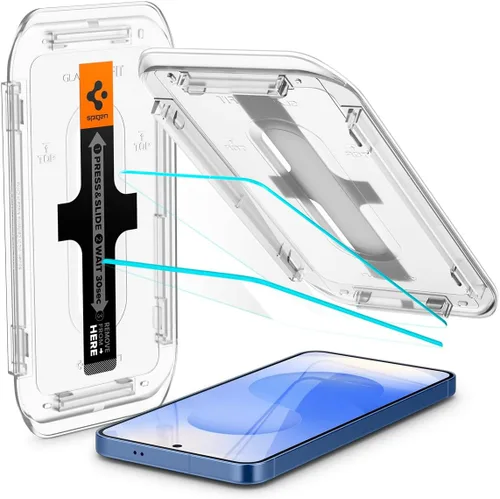 Vista 13 de Spigen GlasTR EZ FIT - Protector de pantalla de vidrio templado para Galaxy S24 Ultra 9H+ Tempered glass, Scratch resistance, Auto-align tray