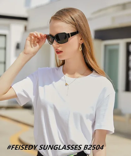 Vista 3 de FEISEDY clásico de gran tamaño polarizado gafas de sol mujeres Wrap Square Shades B2504