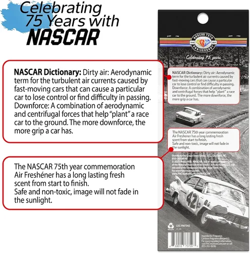 Vista 4 de NASCAR 75th Anniversary - Ambientadores colgantes para automóvil, edición limitada, aroma Moonshine Frost (paquete de 3), eliminador de olores