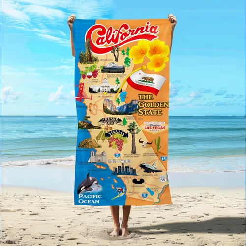Vista 2 de Kaufman - Toallas de playa personalizadas para niños (1430)