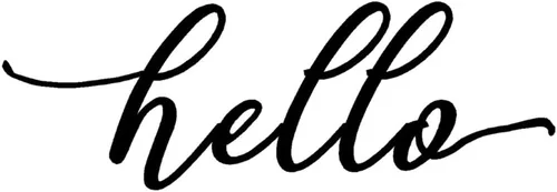 Vista 2 de BERRYZILLA Hello Decal - Calcomanía de vinilo de 12 x 4 pulgadas para puerta delantera, escritura a mano, decoración de pared