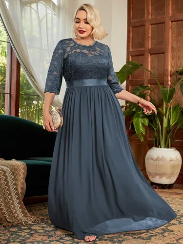 Vista 3 de Miusol Women's Formal Floral Lace Plus Size Wedding Maxi Dress
